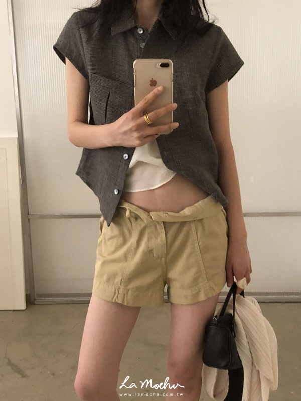 鬆弛感剪裁工作短褲